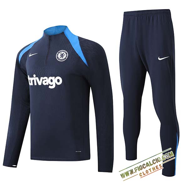 Insieme Tuta Calcio FC Chelsea Bambino Nero/Blu 2024/2025