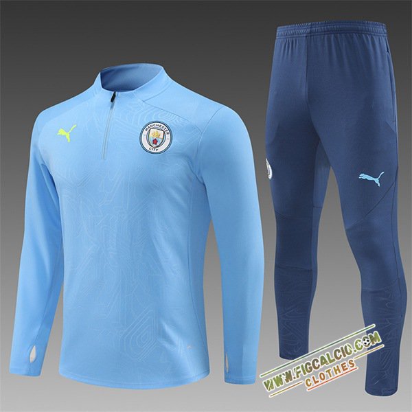 Insieme Tuta Calcio Manchester City Bambino Azzurro 2024/2025