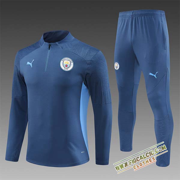 Insieme Tuta Calcio Manchester City Bambino Blu Reale 2024/2025