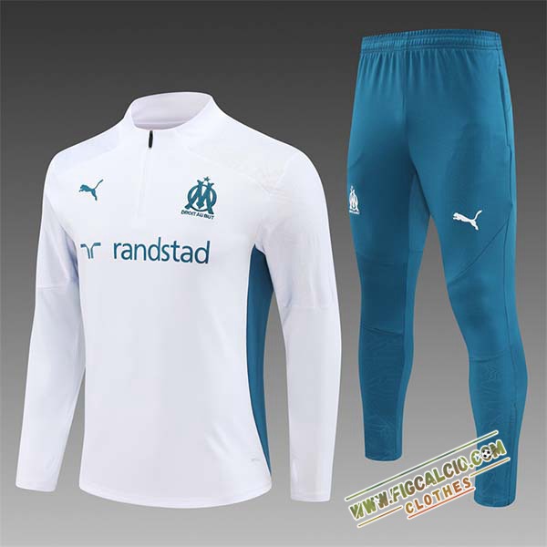 Insieme Tuta Calcio Marsiglia Bambino Bianco/Verde 2024/2025