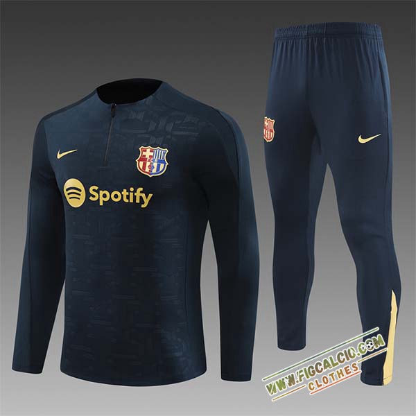 Insieme Tuta Calcio FC Barcellona Bambino Blu Scuro 2024/2025