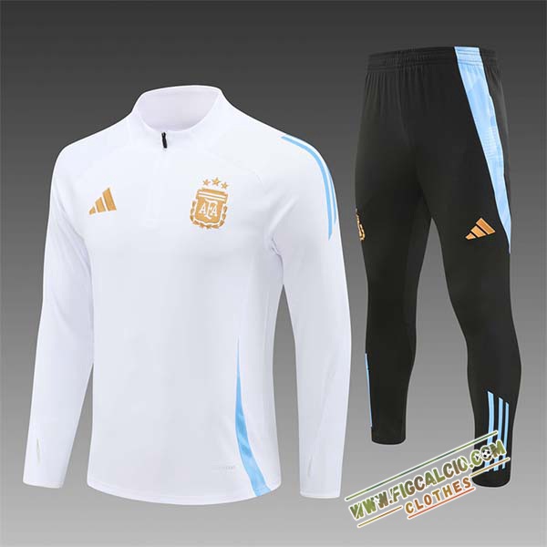 Insieme Tuta Calcio Argentina Bambino Bianco/Blu 2024/2025