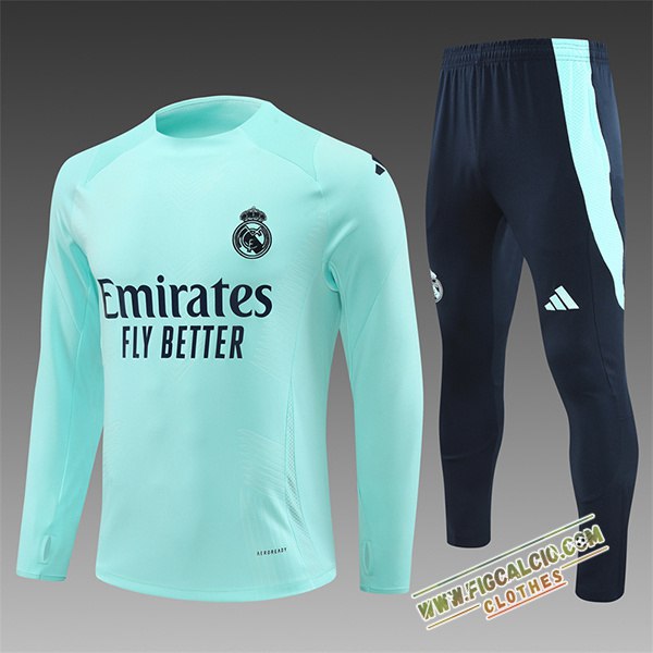 Insieme Tuta Calcio Real Madrid Bambino Blu/Nero 2024/2025