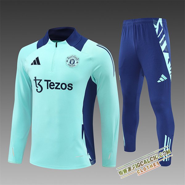 Insieme Tuta Calcio Manchester United Bambino Blu 2024/2025