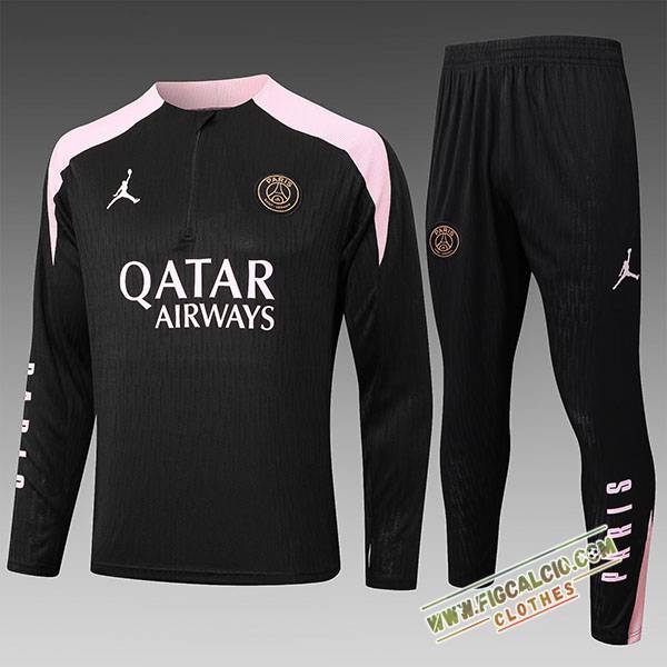 Insieme Tuta Calcio PSG Nero/Rosa 2024/2025
