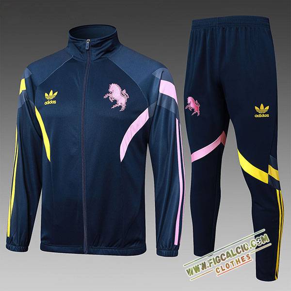 Insieme Tuta Calcio Giacca Juventus Bambino Blu/Rosa/Giallo 2025/2026
