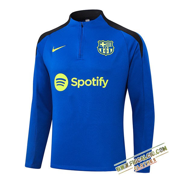 Felpa Allenamento FC Barcellona Blu/Nero 2024/2025