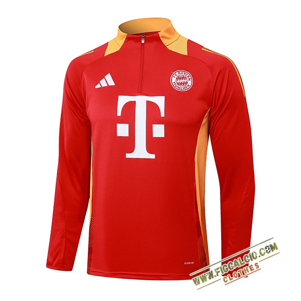 Felpa Allenamento Bayern Monaco Rosso/Arancia 2024/2025