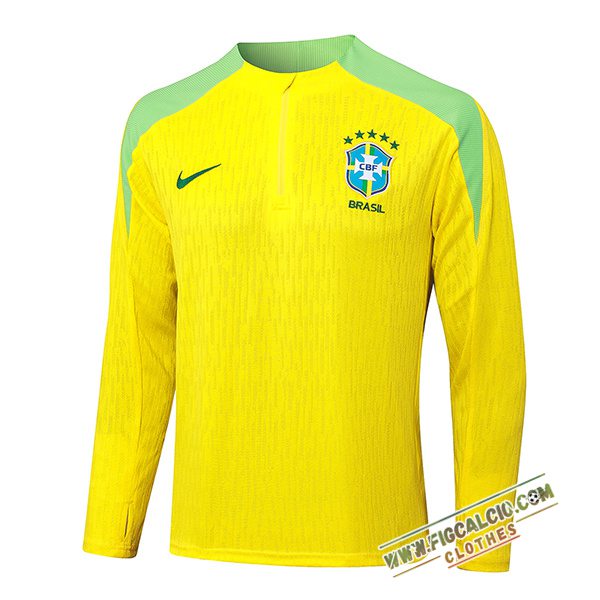 Felpa Allenamento Brasile Giallo/Verde 2024/2025 -02