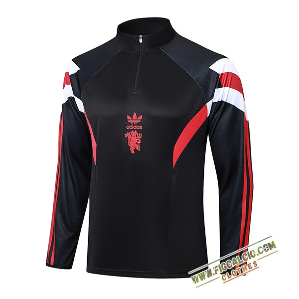 Felpa Allenamento Manchester United Nero/Rosso/Bianco 2024/2025