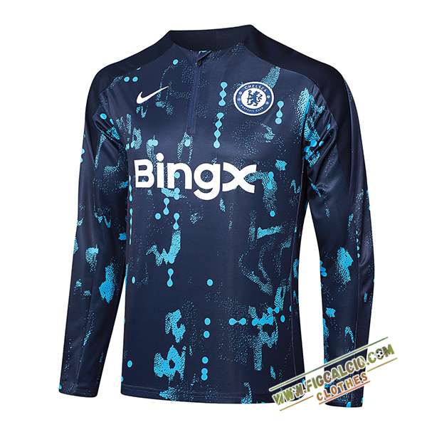 Felpa Allenamento FC Chelsea Blu Scuro 2024/2025
