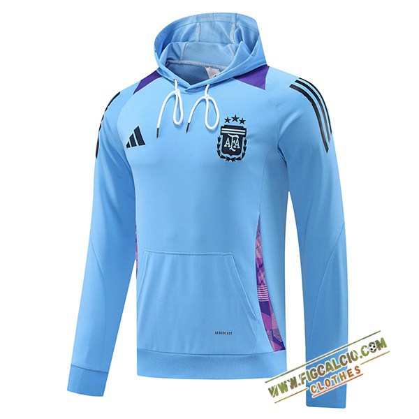 Felpa Allenamento Cappuccio Argentina Blu/viola 2024/2025