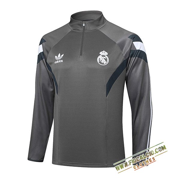 Felpa Allenamento Real Madrid Grigio 2024/2025