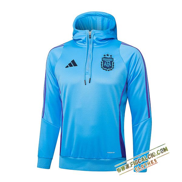 Felpa Allenamento Cappuccio Argentina Blu/viola 2024/2025