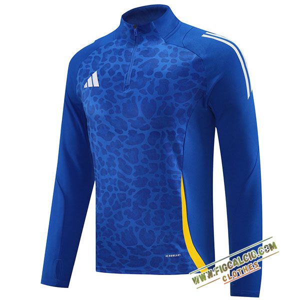 Felpa Allenamento Adidas Blu/Giallo 2024/2025