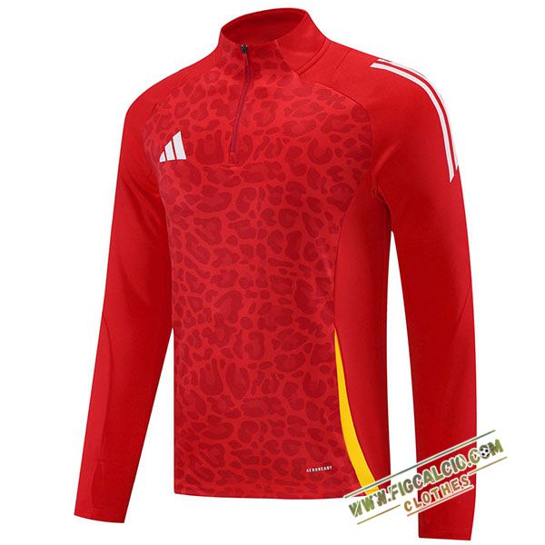 Felpa Allenamento Adidas Rosso/Giallo 2024/2025