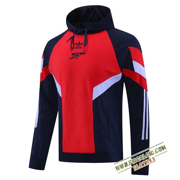 Felpa Allenamento Cappuccio Arsenal Blu/Rosso/Bianco 2024/2025