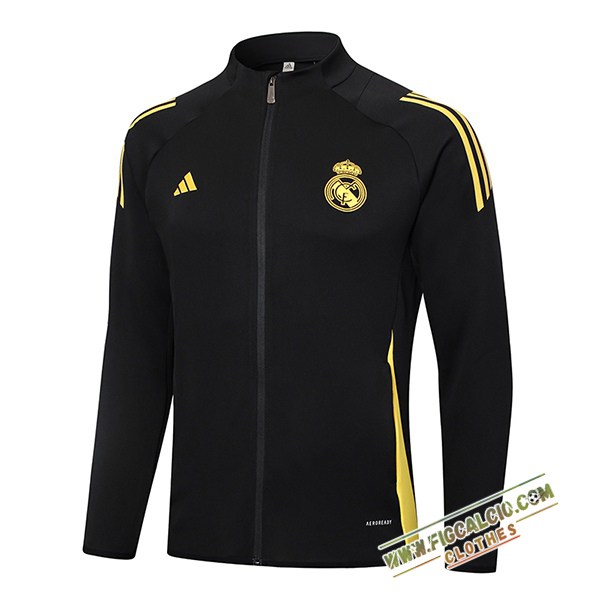 Giacca Calcio Real Madrid Nero/Giallo 2024/2025