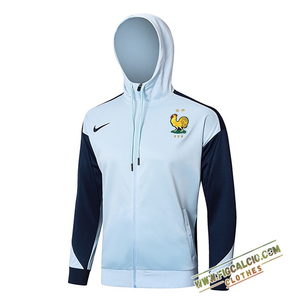 Giacca Con Cappuccio Francia Blu 2024/2025