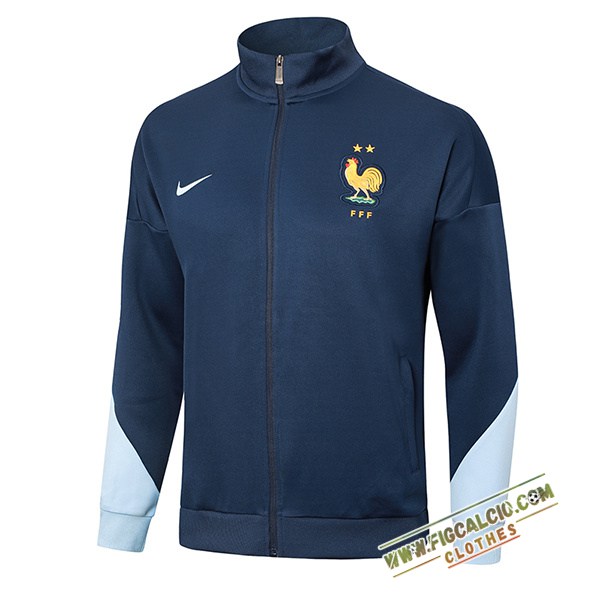 Giacca Calcio Francia Blu Reale 2024/2025