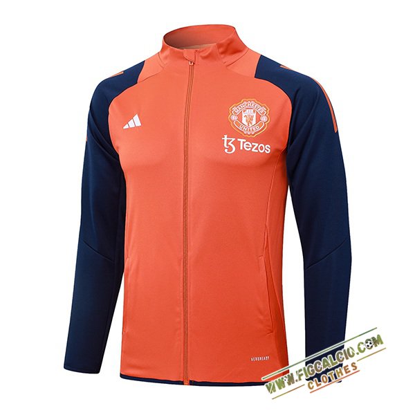 Giacca Calcio Manchester United Arancia/Blu 2024/2025