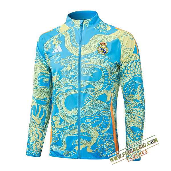 Giacca Calcio Real Madrid Blu/Giallo 2024/2025