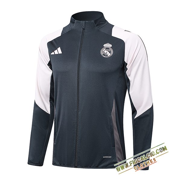 Giacca Calcio Real Madrid Grigio/Bianco 2024/2025