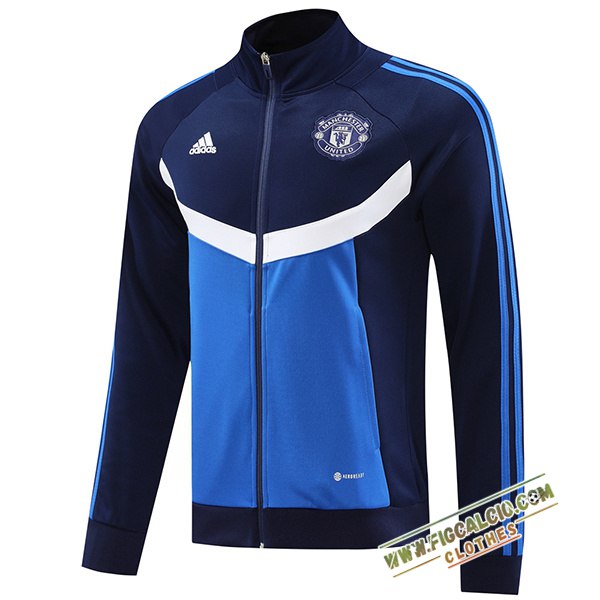 Giacca Calcio Manchester United Blu/Bianco 2024/2025