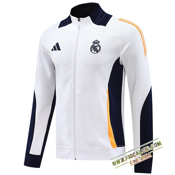Giacca Calcio Real Madrid Bianco/Blu/Arancia 2024/2025