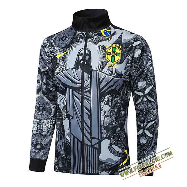 Giacca Calcio Brasile Grigio/Nero 2024/2025