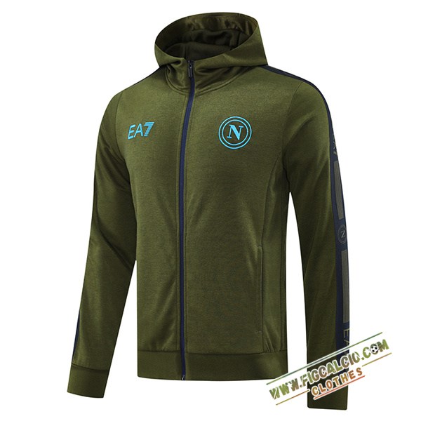 Giacca Con Cappuccio SSC Napoli Verde/Blu 2024/2025