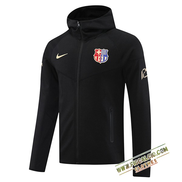 Giacca Con Cappuccio FC Barcellona Nero 2024/2025