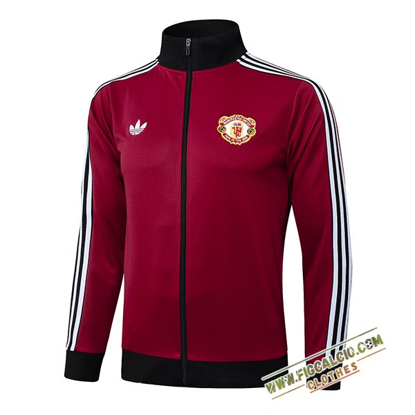 Giacca Calcio Manchester United Rosso/Nero 2025/2026