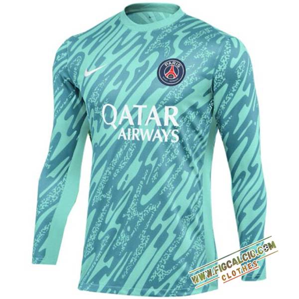 Maglie Calcio PSG Portiere Beige Manica Lunga Verde 2024/2025