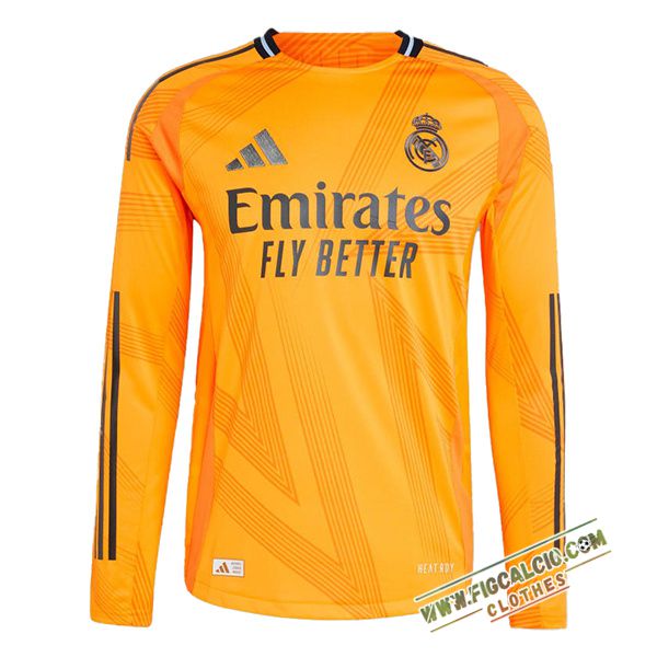 Maglie Calcio Nuova Real Madrid Seconda Manica Lunga 2024/2025