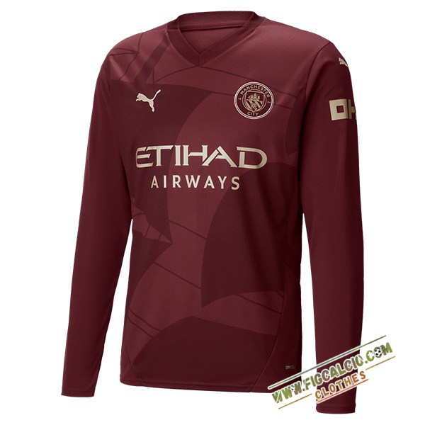 Maglie Calcio Nuova Manchester City Terza Manica Lunga 2024/2025