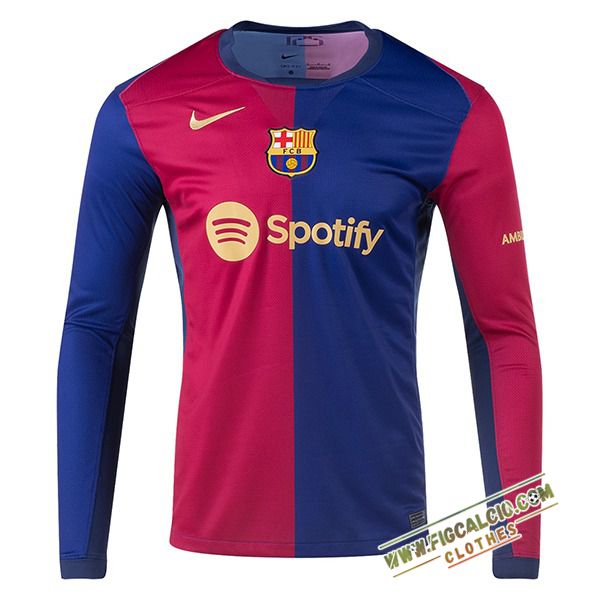 Maglie Calcio Nuova FC Barcellona Manica Lunga Prima 2024/2025