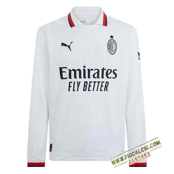 Maglie Calcio Nuova AC Milan Seconda Manica Lunga 2024/2025