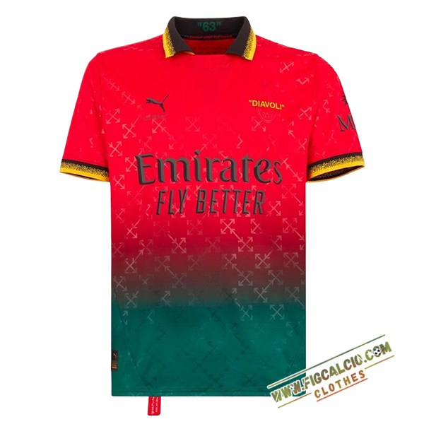 Nuova Maglie Calcio AC Milan Quarto Rosso 2024/2025
