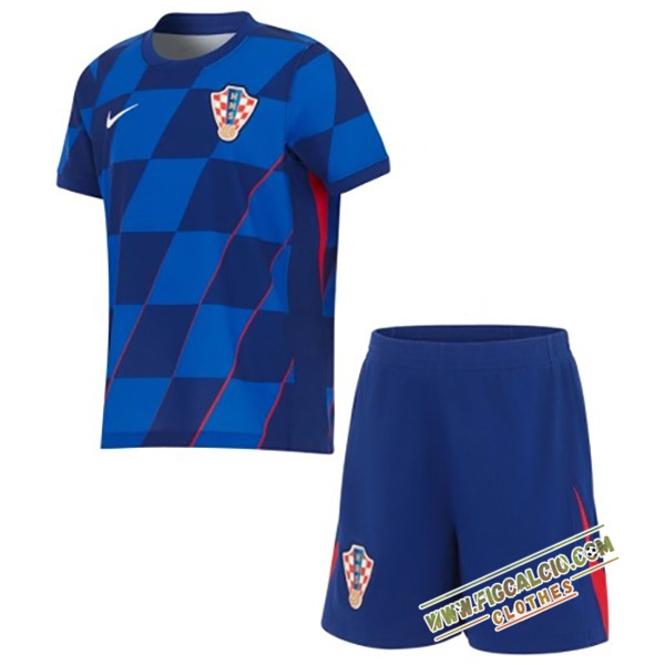 Maglie Calcio Croazia Bambino Seconda 2024/2025