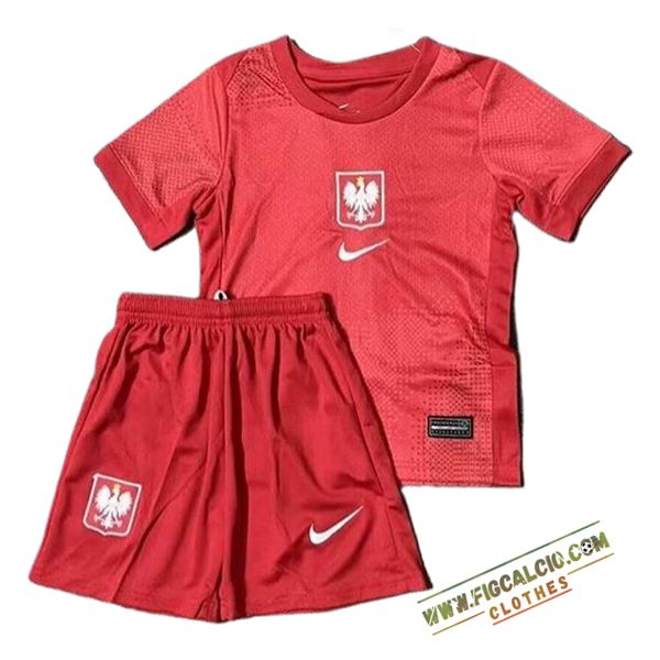 Maglie Calcio Polonia Bambino Seconda 2024/2025
