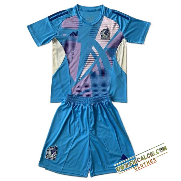 Maglie Calcio Messico Bambino Portiere Blu 2024/2025