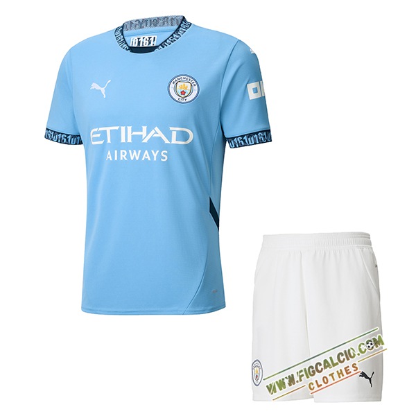 Nuova Maglie Calcio Manchester City Bambino Prima 2024/2025
