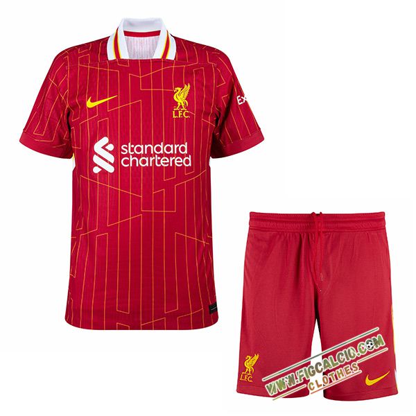 Nuova Maglie Calcio FC Liverpool Bambino Prima 2024/2025
