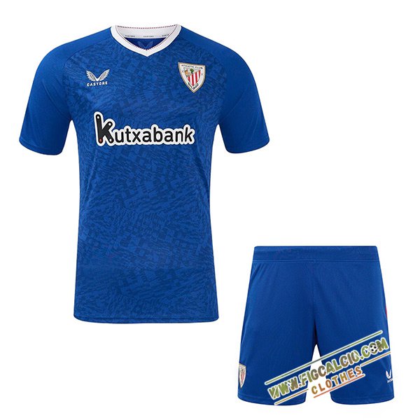 Nuova Maglie Calcio Athletic Bilbao Bambino Seconda 2024/2025