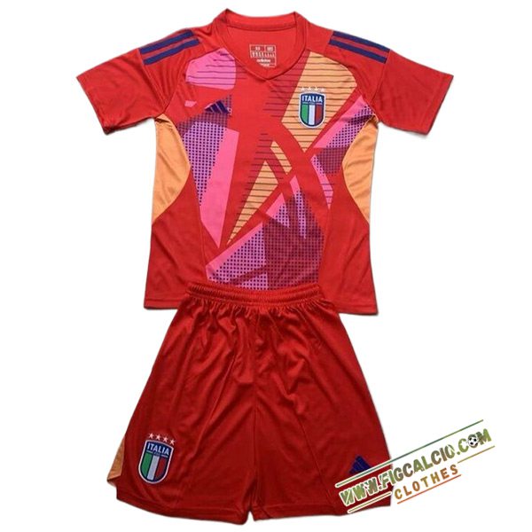 Maglie Calcio Italia Bambino Portiere Rosso 2024/2025