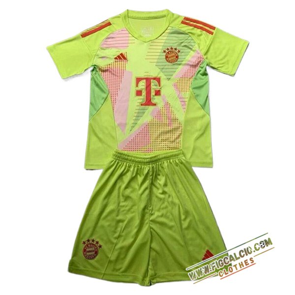 Maglie Calcio Bayern Monaco Bambino Portiere Verde 2024/2025