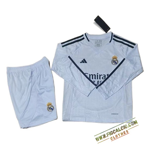 Maglie Calcio Real Madrid Bambino Prima Manica Lunga 2024/2025