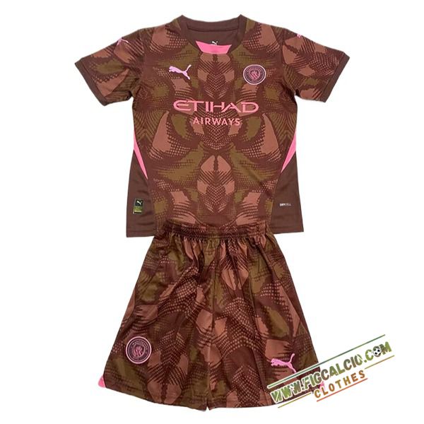 Maglie Calcio Manchester City Bambino Portiere Marrone 2024/2025