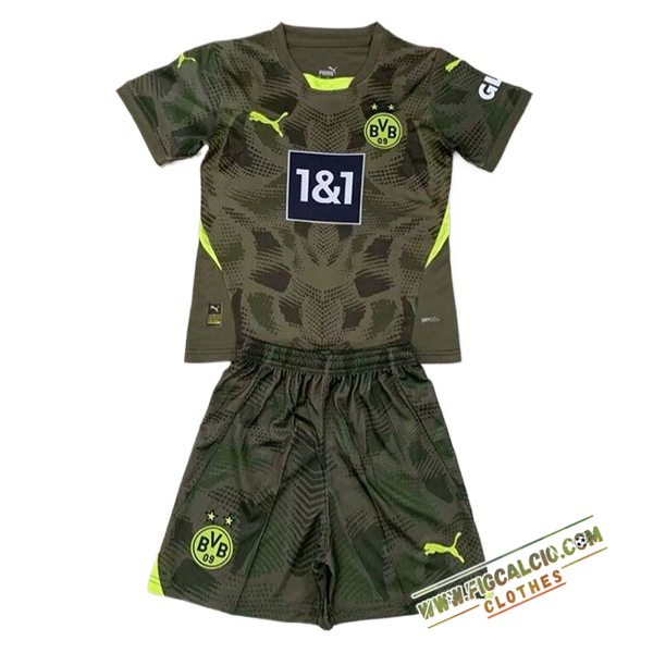 Maglie Calcio Dortmund Bambino Portiere Verde 2024/2025